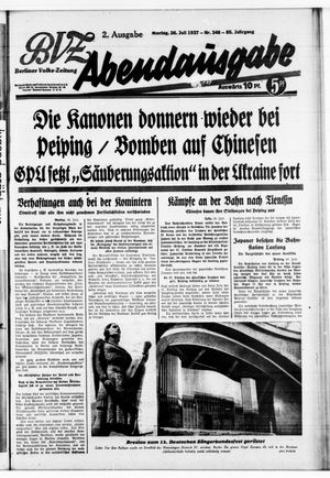 Berliner Volkszeitung vom 26.07.1937