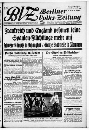 Berliner Volkszeitung vom 14.08.1937