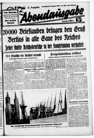 Berliner Volkszeitung vom 14.08.1937