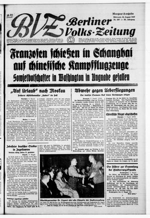Berliner Volks-Zeitung vom 18.08.1937
