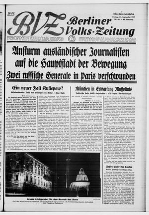 Berliner Volkszeitung vom 24.09.1937