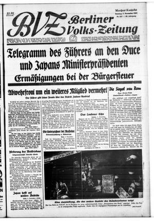 Berliner Volkszeitung vom 07.11.1937