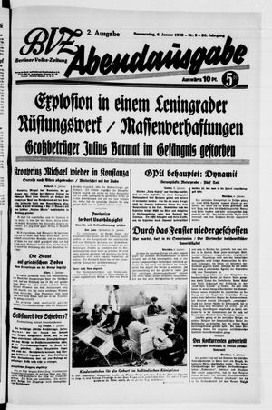 Berliner Volks-Zeitung on Jan 6, 1938