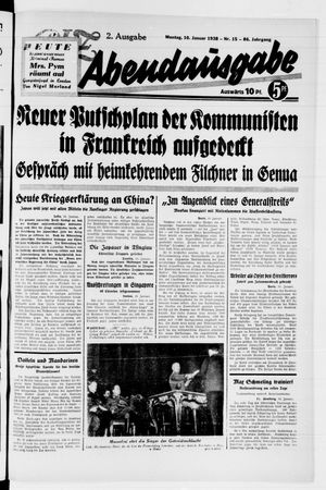 Berliner Volks-Zeitung vom 10.01.1938