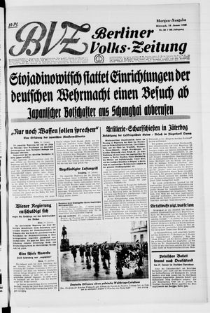 Berliner Volks-Zeitung vom 19.01.1938
