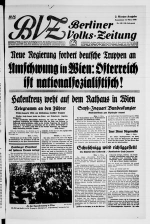 Berliner Volkszeitung vom 12.03.1938