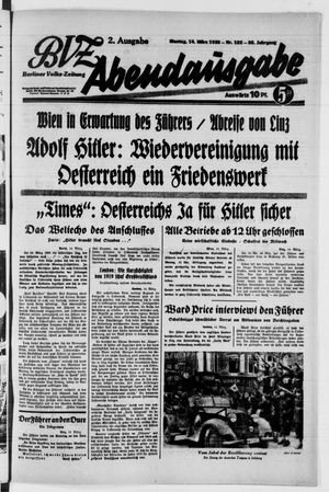 Berliner Volkszeitung vom 14.03.1938
