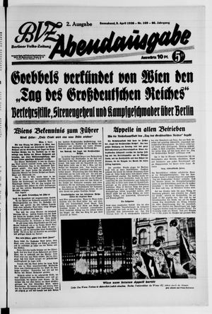 Berliner Volks-Zeitung vom 09.04.1938