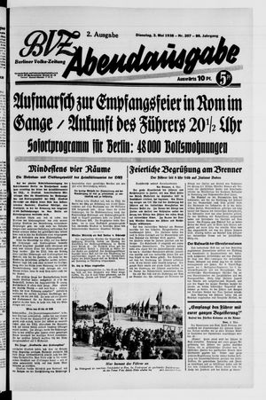 Berliner Volks-Zeitung vom 03.05.1938