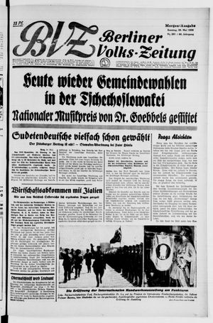 Berliner Volks-Zeitung vom 29.05.1938