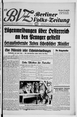 Berliner Volks-Zeitung vom 28.06.1938