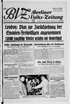 Berliner Volks-Zeitung vom 06.07.1938