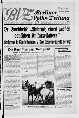 Berliner Volks-Zeitung vom 10.07.1938