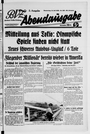 Berliner Volks-Zeitung vom 14.07.1938
