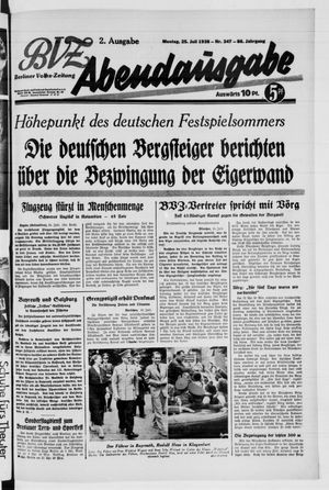 Berliner Volks-Zeitung vom 25.07.1938