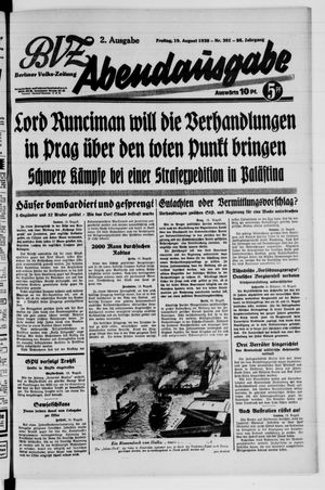 Berliner Volks-Zeitung vom 19.08.1938