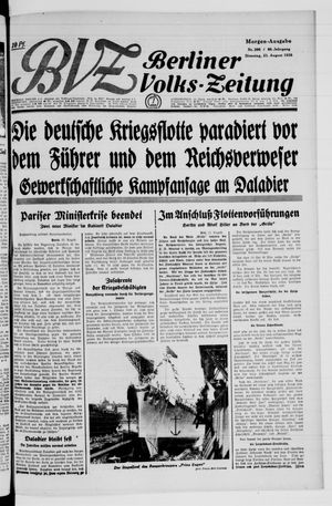 Berliner Volkszeitung vom 23.08.1938