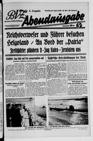 Berliner Volkszeitung vom 23.08.1938