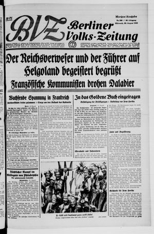 Berliner Volks-Zeitung vom 24.08.1938