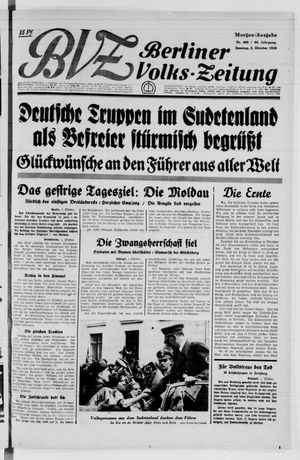 Berliner Volkszeitung vom 02.10.1938