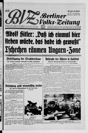 Berliner Volkszeitung vom 05.10.1938