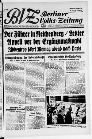 Berliner Volkszeitung vom 03.12.1938