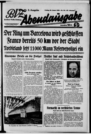 Berliner Volkszeitung on Jan 20, 1939
