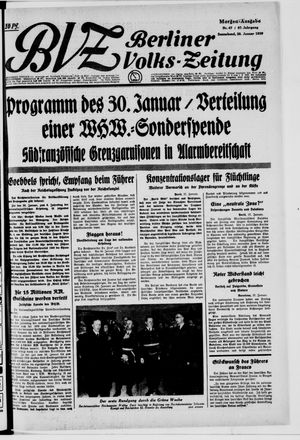 Berliner Volkszeitung vom 28.01.1939