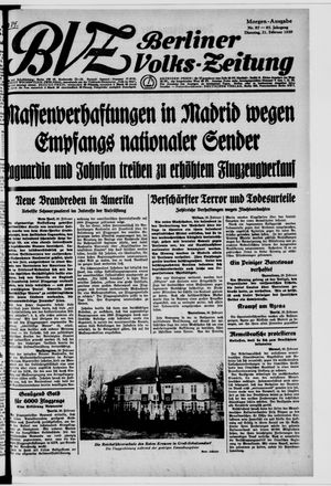 Berliner Volkszeitung on Feb 21, 1939
