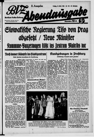 Berliner Volkszeitung on Mar 10, 1939
