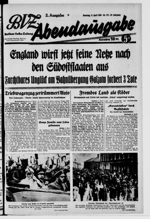 Berliner Volks-Zeitung vom 11.04.1939