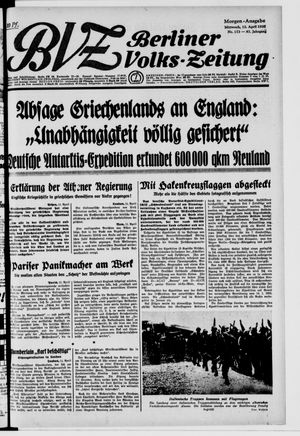 Berliner Volks-Zeitung vom 12.04.1939