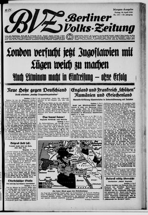 Berliner Volkszeitung vom 14.04.1939
