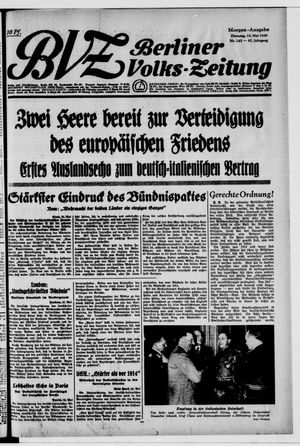Berliner Volkszeitung vom 23.05.1939