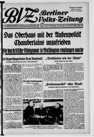 Berliner Volkszeitung vom 09.06.1939