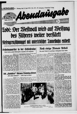 Berliner Volkszeitung vom 12.06.1939