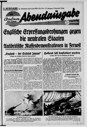 Berliner Volkszeitung vom 08.07.1939