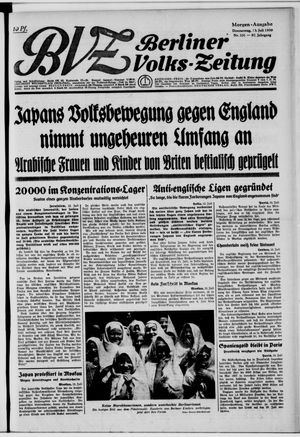 Berliner Volkszeitung vom 13.07.1939