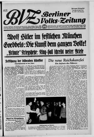 Berliner Volkszeitung vom 16.07.1939