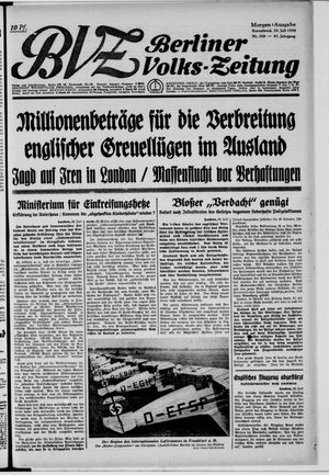 Berliner Volkszeitung vom 29.07.1939