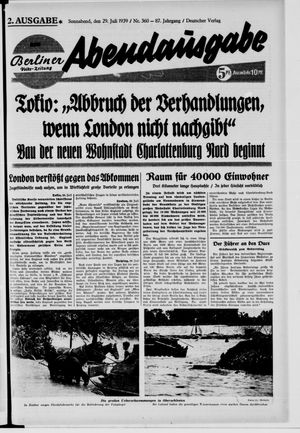 Berliner Volkszeitung vom 29.07.1939