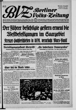 Berliner Volkszeitung vom 30.07.1939