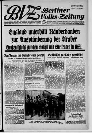 Berliner Volkszeitung vom 01.08.1939