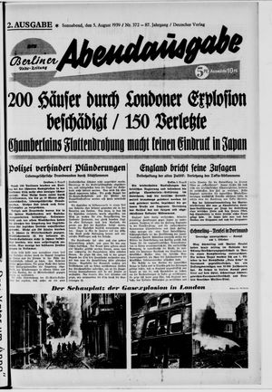 Berliner Volkszeitung vom 05.08.1939