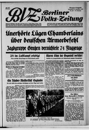 Berliner Volkszeitung vom 16.09.1939