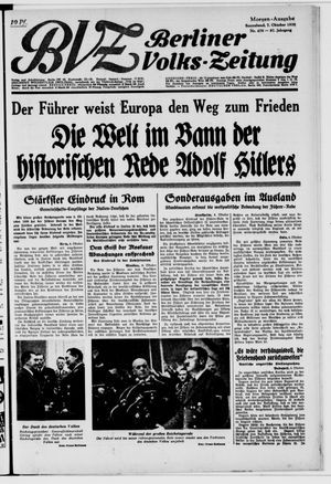 Berliner Volks-Zeitung vom 07.10.1939