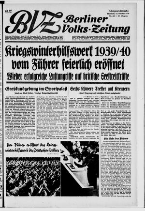 Berliner Volkszeitung vom 11.10.1939