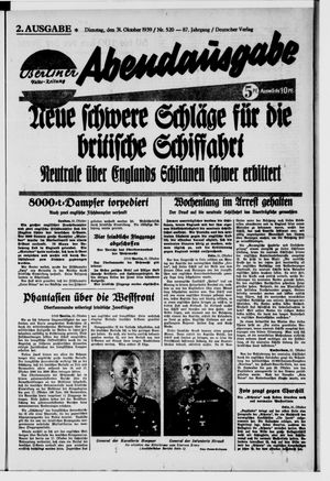 Berliner Volkszeitung vom 31.10.1939