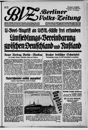 Berliner Volkszeitung vom 04.11.1939