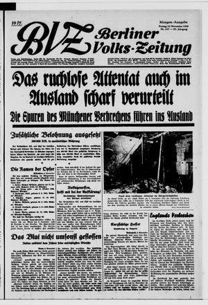 Berliner Volkszeitung vom 10.11.1939